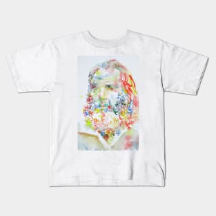 WALT WHITMAN watercolor portrait .3 Kids T-Shirt